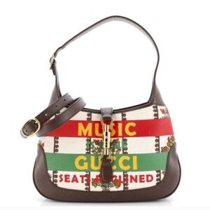 Auth Gucci LMTD 100 JACKIE 1961 Music Is Mine Shoulder/Hobo Bag